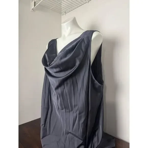 Torrid Gray Satin Cowl Neck Tank Size 4X, NWT - Picture 4 of 13